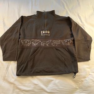 Vintage Brown Whistler Blackcomb Quarter Zip Up Jacket - L